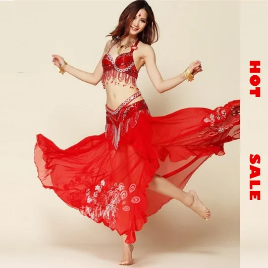 Юбка для танца живота из 3 предметов (бюстгальтер + пояс юбка)|bollywood indian costume|belly dance