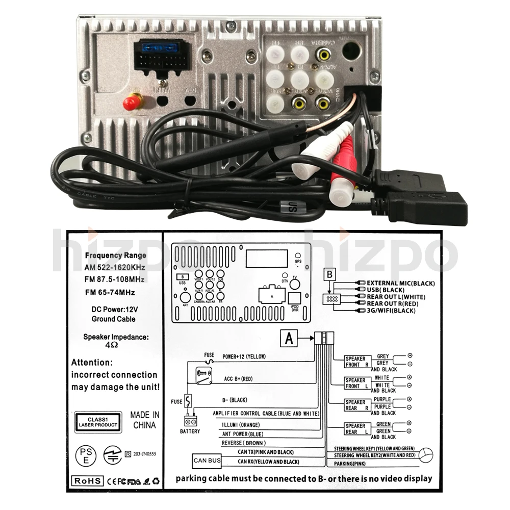 Бесплатная камера Android 8 1 2 Гб оперативная память 1024*600 автомобиля gps 2Din радио