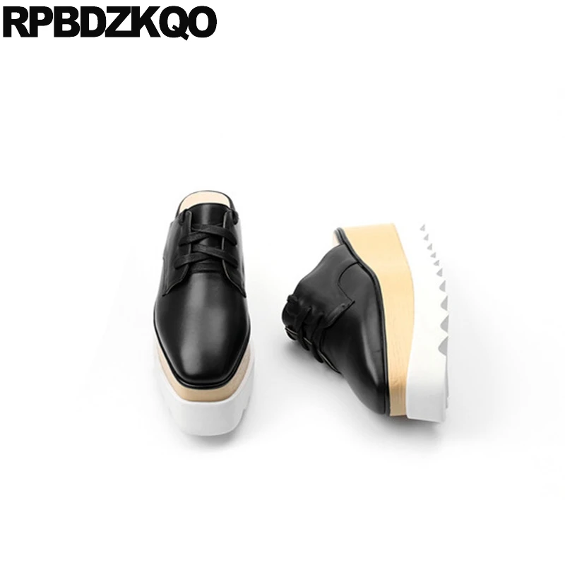 Мюли женские из натуральной кожи роскошные дизайнерские туфли на толстой