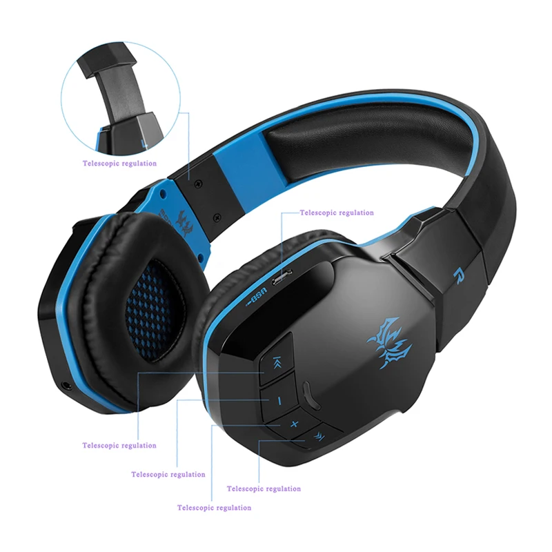 KOTION EACH B3505, Беспроводная Bluetooth 4,1 Гарнитура, наушники, микрофон для ПК, игровой бас, HIFI музыкальный смартфон, игровая гарнитура