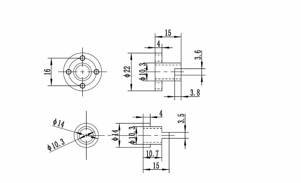 1 комплект пластиковая беззвучная гладкая гайка Delrin для 8 мм T8x8/TR8x2/TR8x4 свинцовый