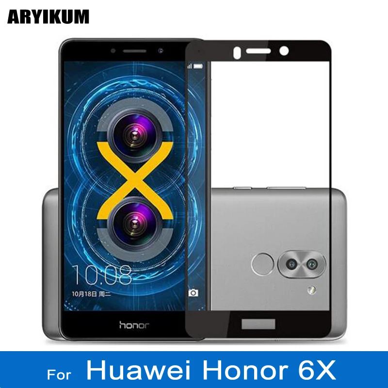 ARYIKUM HD полное покрытие закаленное стекло для Huawei Honor 6X 32 Гб 64 Honor6X Защитная пленка