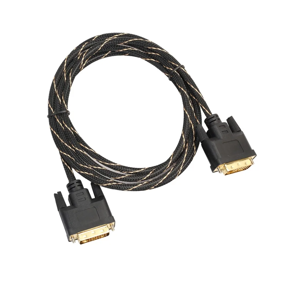 REXLIS ЖК-дисплей Цифровой Монитор DVI D к DVI-D Золото Мужской 24+ 1 Pin Dual Link ТВ кабель для TFT 0,5 м/1 м/1,8 м/3 m/5 m/10 m/15 m
