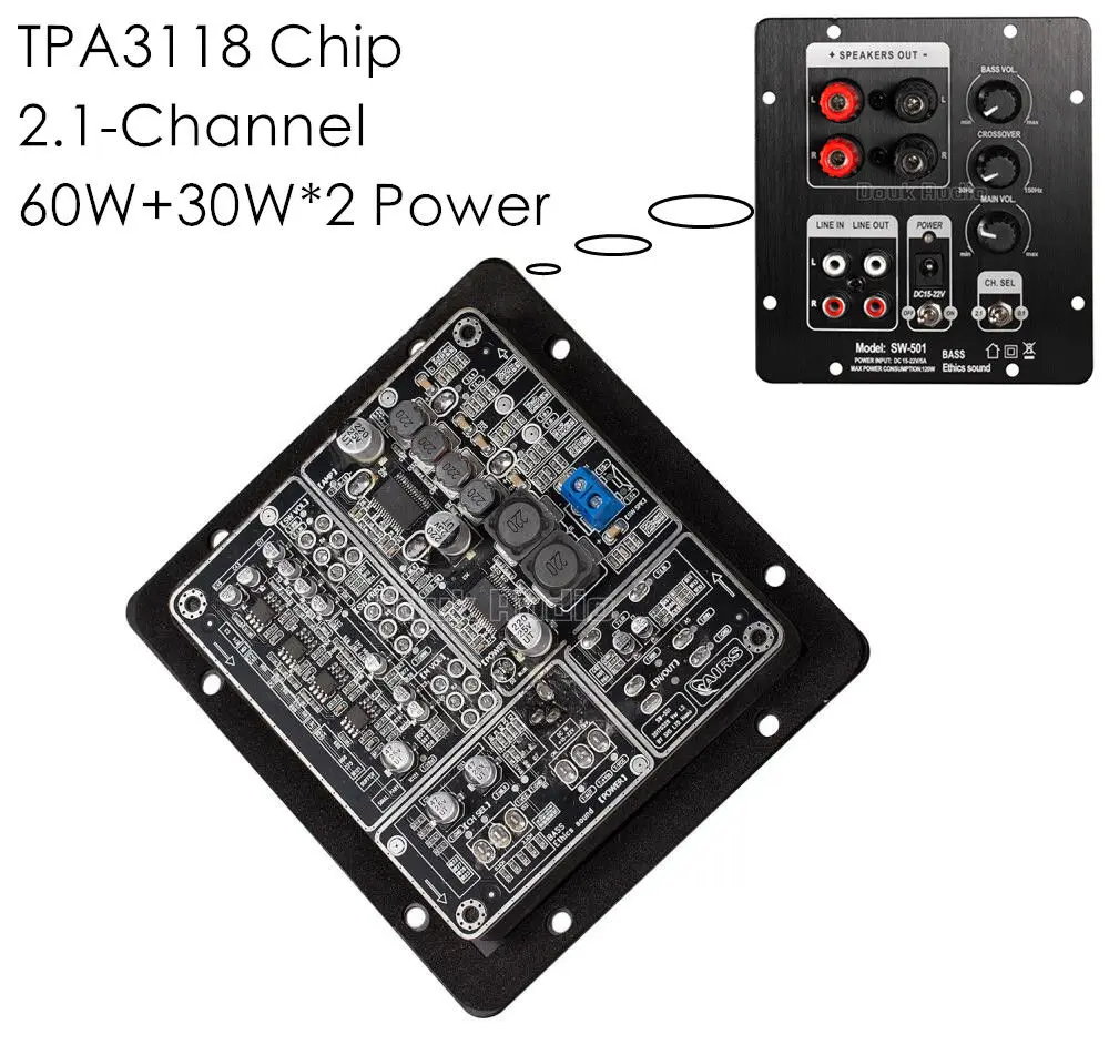 Цифровой сабвуфер Nobsound HiFi TPA3118 2 1 канала встроенный усилитель басов акустическая