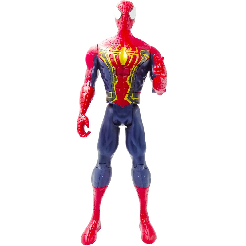Spiderman no box 30 см Marvel Мстители Веном Бэтмен Супермен флэш танос Халк Росомаха Черная пантера Человек-паук фигурка куклы игрушки для детей - Color: Spiderman no box