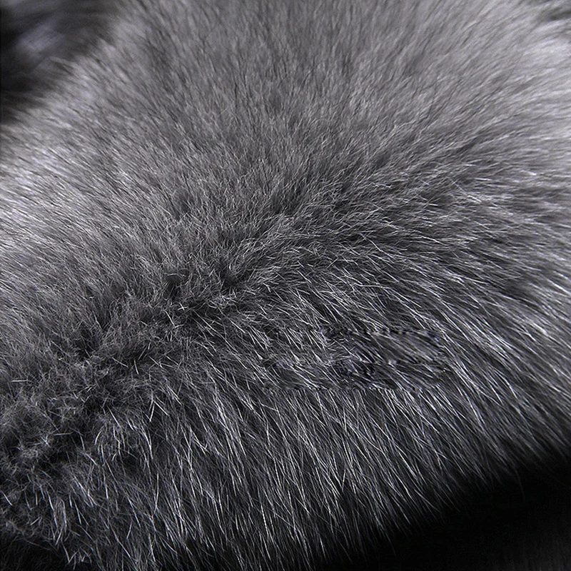 Модная мужская Роскошная большая шуба из меха пальто искусственного лисьего