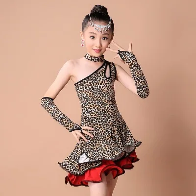 Детское платье для латинских танцев для девочек es Ice Silk Vestido Baile Latino, платье для танцев для девочки, костюм для танцев Cha, костюмы