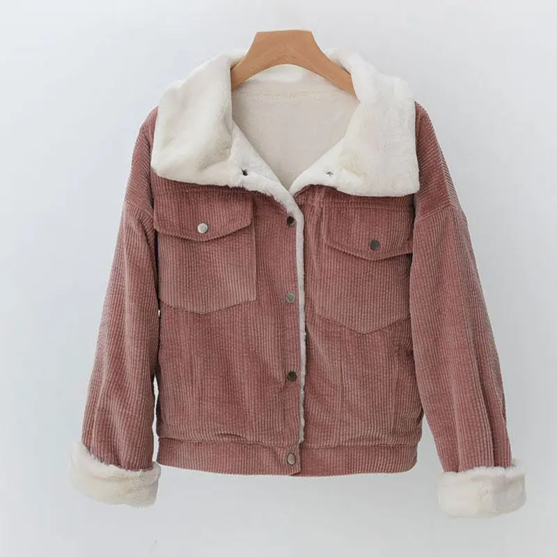 HEE GRAND/свободные вельветовые куртки женские пальто из искусственного меха