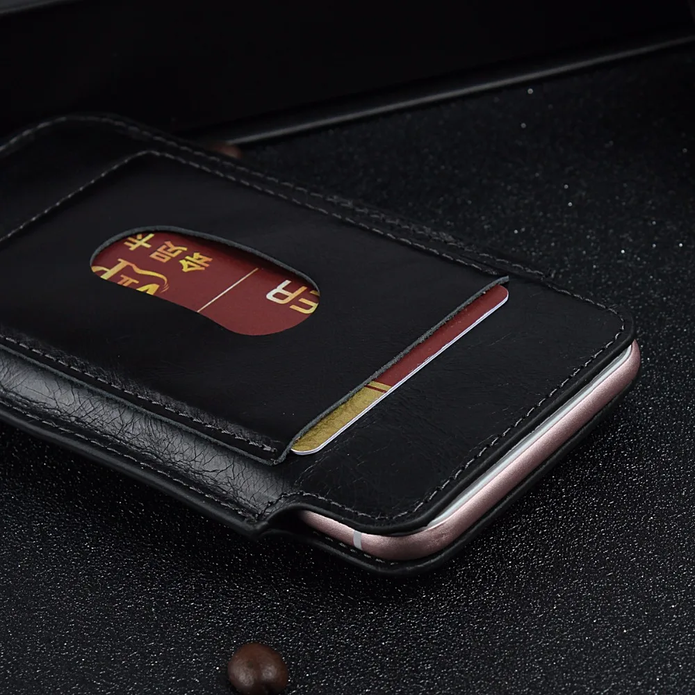 For iphone 7 plus Luxury Cowhide genuine leather Phone sleeve waist bag Cover Pouch Cases Pocket 6 6s 6plus | Мобильные телефоны и
