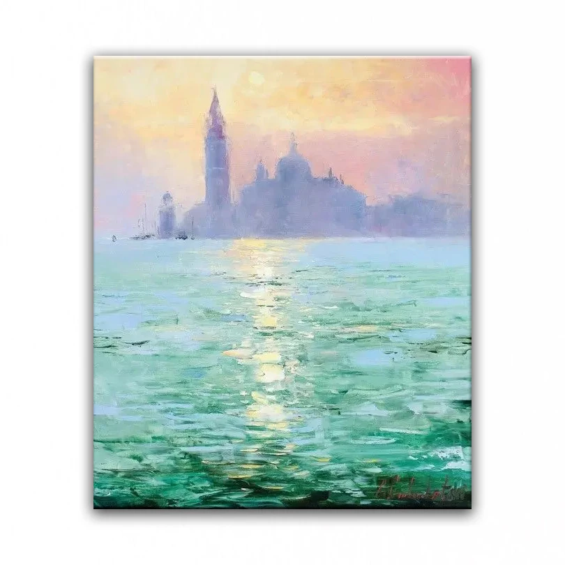 Картина маслом 100% ручная роспись украшение для дома высокое качество пейзаж нож