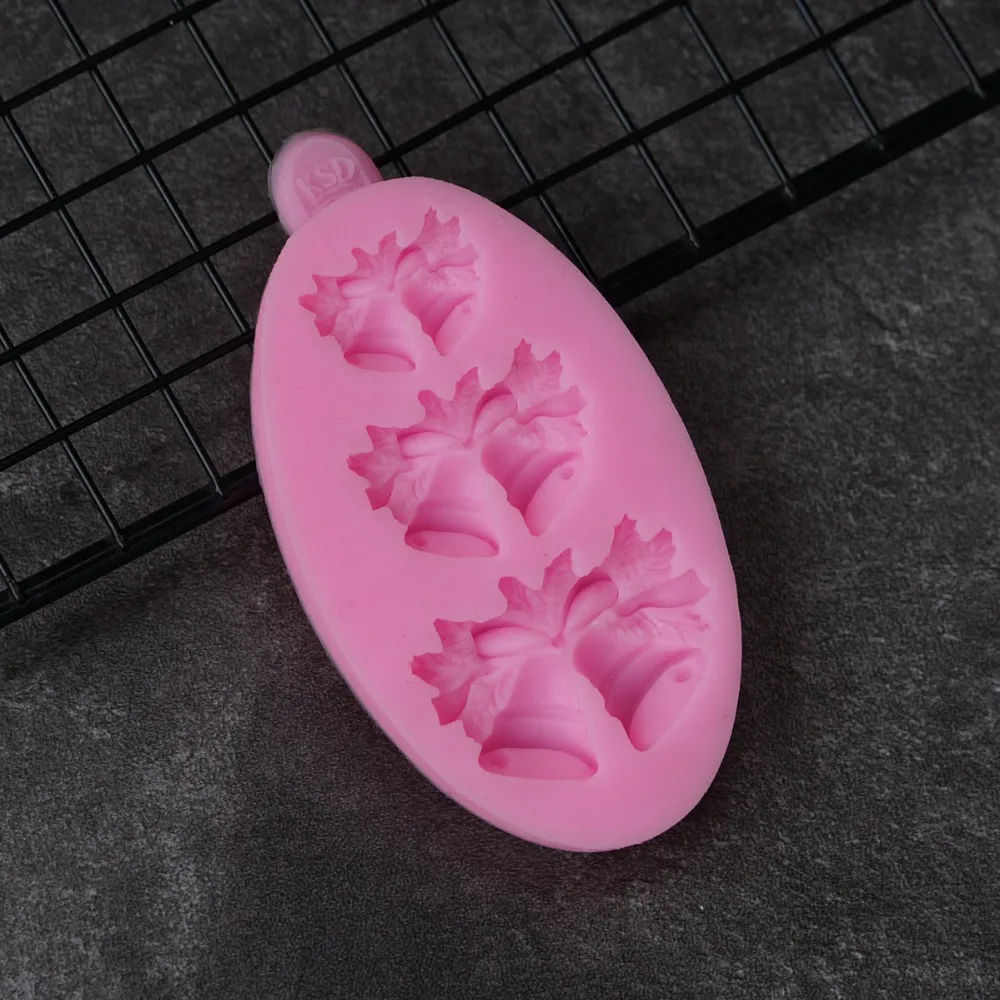 Sugarcraft силиконовая форма Рождественский колокольчик помадка украшения торта