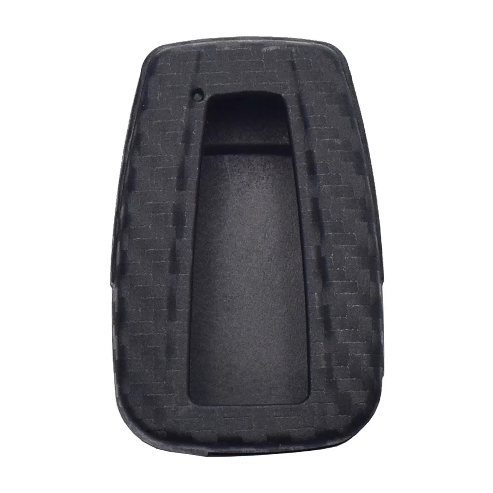 1 Case Карбоновый силиконовый чехол для ключей от машины для Toyota CHR C-HR Camry RAV4 Smart Keyless чехол дистанционного брелока брелок Защитная сумка для ключей - Название цвета: 1 Case