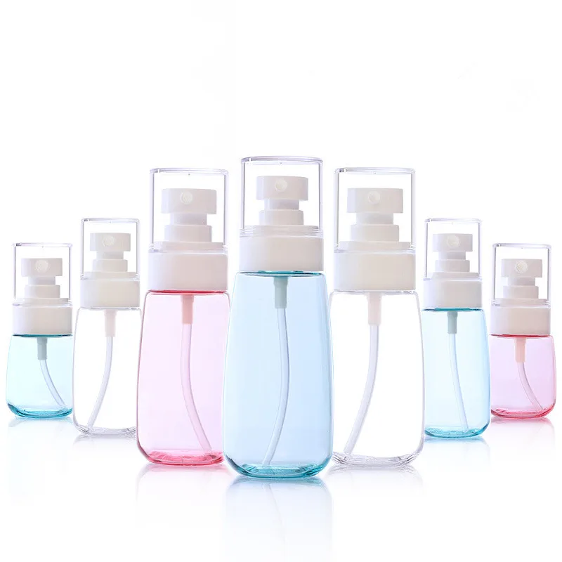 Портативный 10 мл 30 60 пластиковая бутылка спрей прозрачный розовый синий для