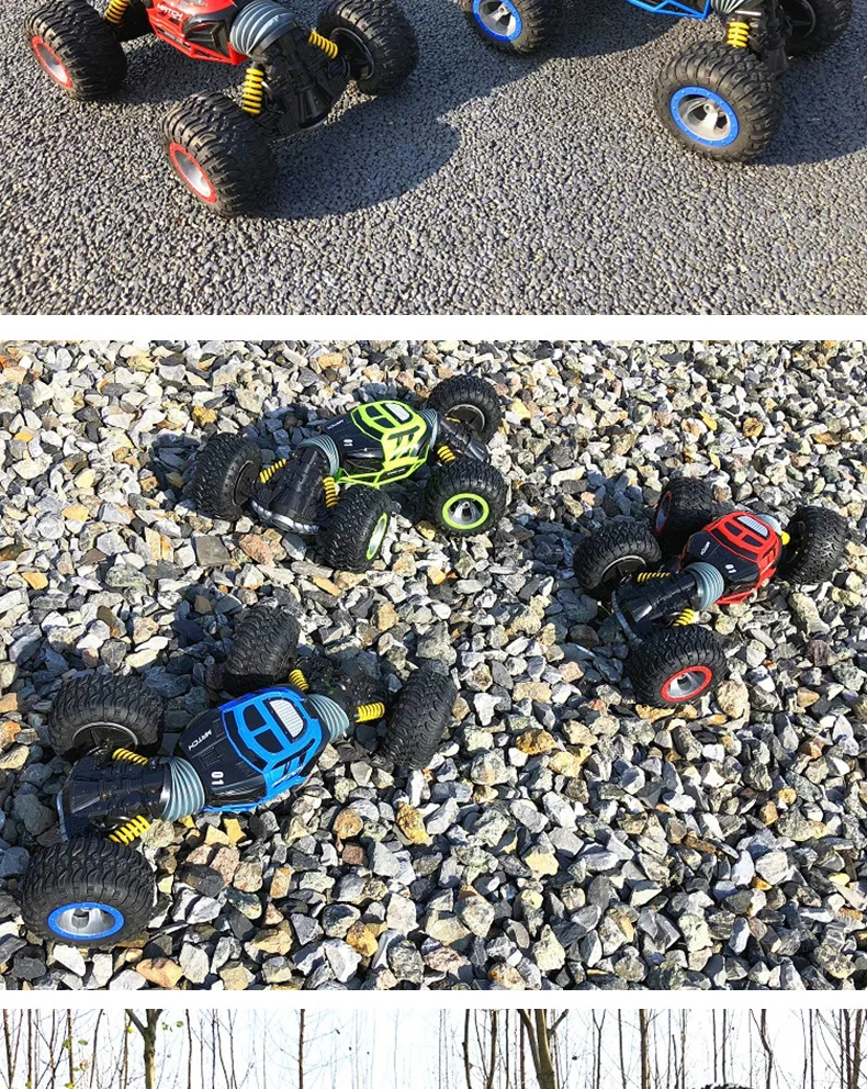 Четырехколесный привод 4WD радиоуправляемая Игрушечная машина гусеничный перезаряжаемый двухсторонний трюк внедорожный автомобиль 2,4 г игрушки-трансформеры для подарка