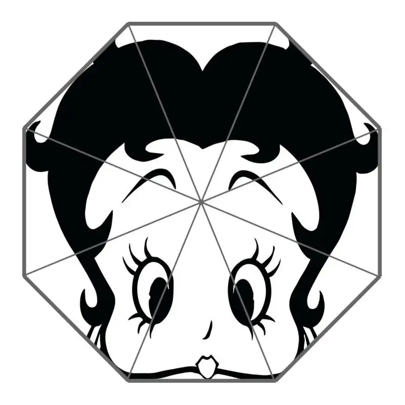 На заказ Betty boop Зонты Новое поступление полезный складной солнечный и дождливый зонтик от солнца