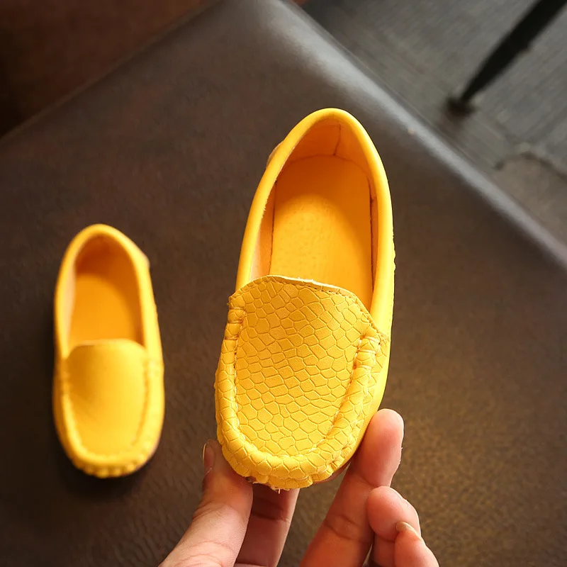New Spring Boys Girls Children Shoes Kids Soft PU Leather Candy Color Loafers Toddlers Baby Casual Sneakers CSH550 | Детская одежда и
