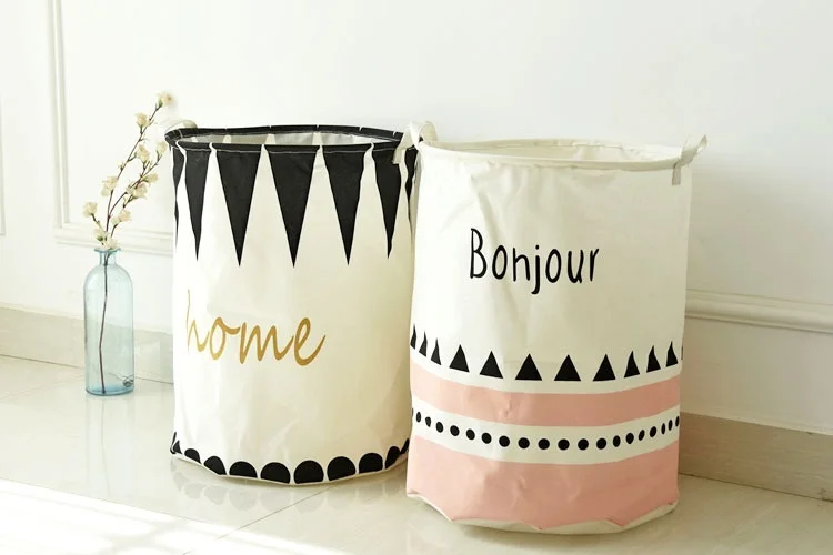 Zakka винтажное хлопковое белье с ручкой для хранения одежды корзина белья