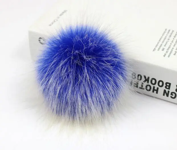 Шарики для вязаных шапок 10 см Искусственный созданный вручную &quot разноцветные с