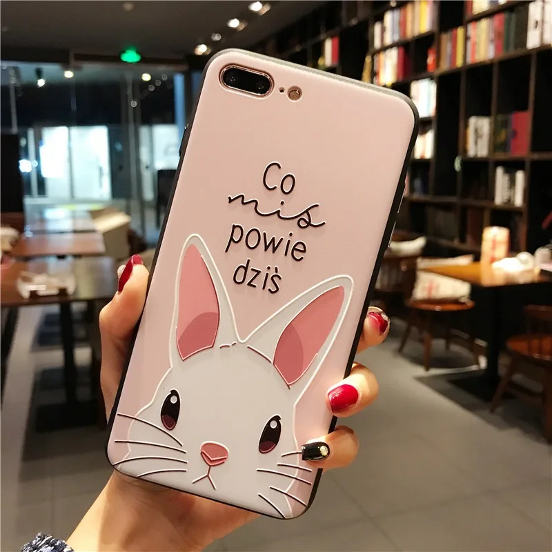 zimutu 3D рельеф Винни Пятачок Чехол для телефона для iPhone 7 8 Plus X 10 прекрасный рельеф Чехлы для iPhone 6/6 S Plus 5 5S SE XS Max XR TPU крышка - Цвет: zimutu