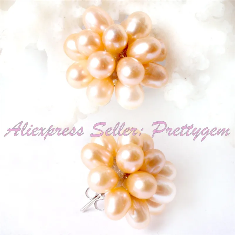 Free Shipping 4 5x5 6mm Oval Cultured Freshwater Pearl Natural Stones Sliver Plated For Lady Party Earrings 1 Pair|earrings fashion|earrings free