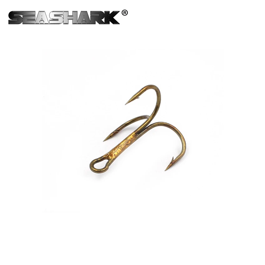SEASHARK высокоуглеродистой Сталь ВЧ Рыболовные крючки Size1 # -- 4/0 коричневый