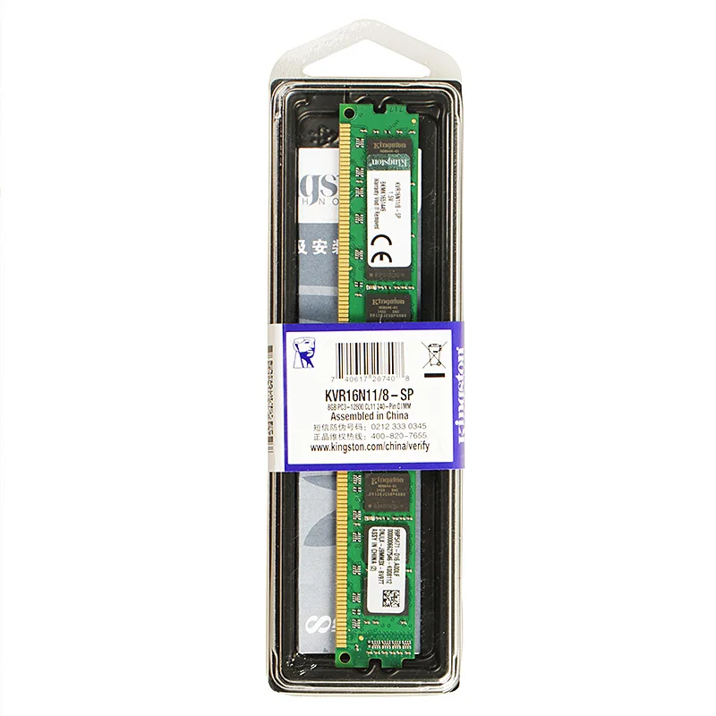 Оперативная память Kingston 8 Гб DDR 3 1600 МГц KVR16N11/8|Оперативная память| |