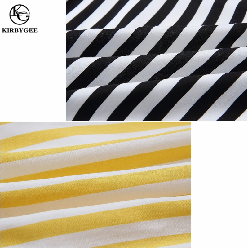 Женское хлопковое мини платье в полоску с коротким рукавом и V образным