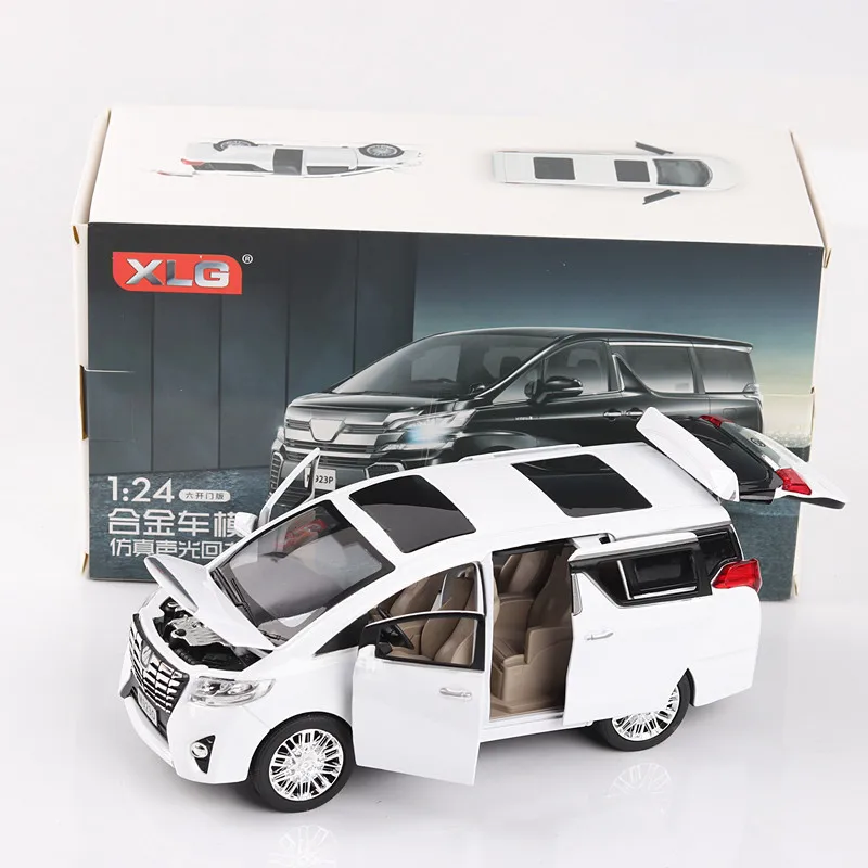 Toyota Elfa SUV модель автомобиля из сплава 1:24 металлический звук и свет оттяните назад