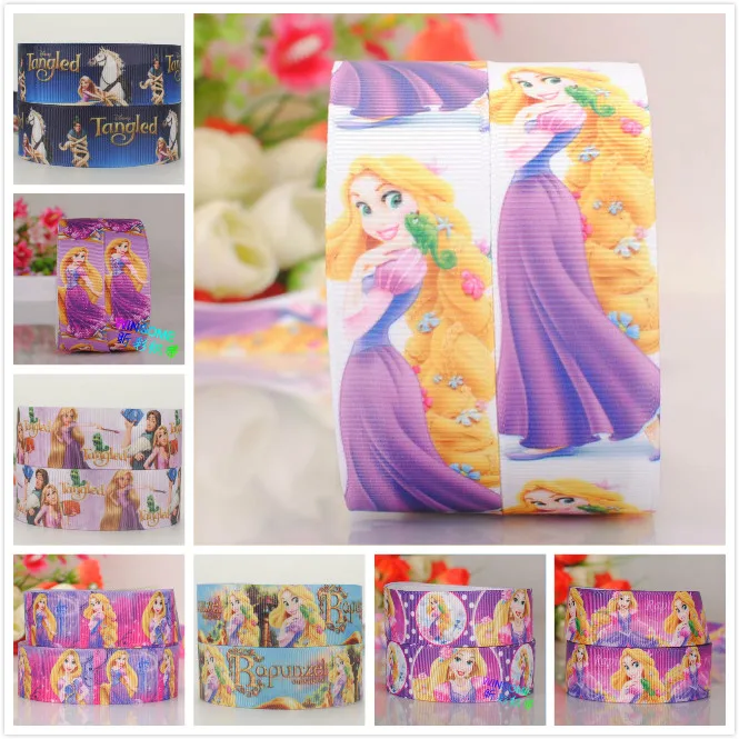 new 1&quot 25 mm Tangled princesse ribbon print grosgrain tape free shipping | Дом и сад