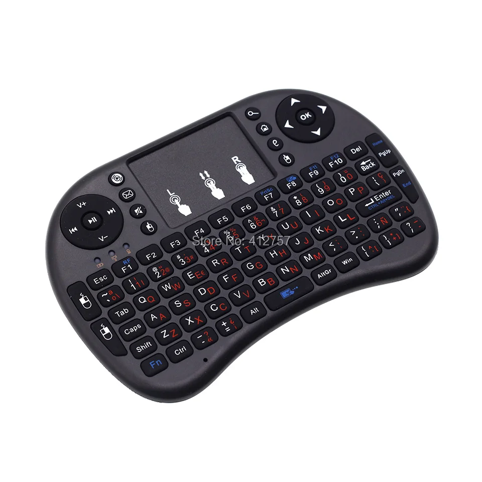 I8 Espanol испанская клавиатура 2 4G мини беспроводная Air Mouse с тачпадом для Android TV Box/Mini