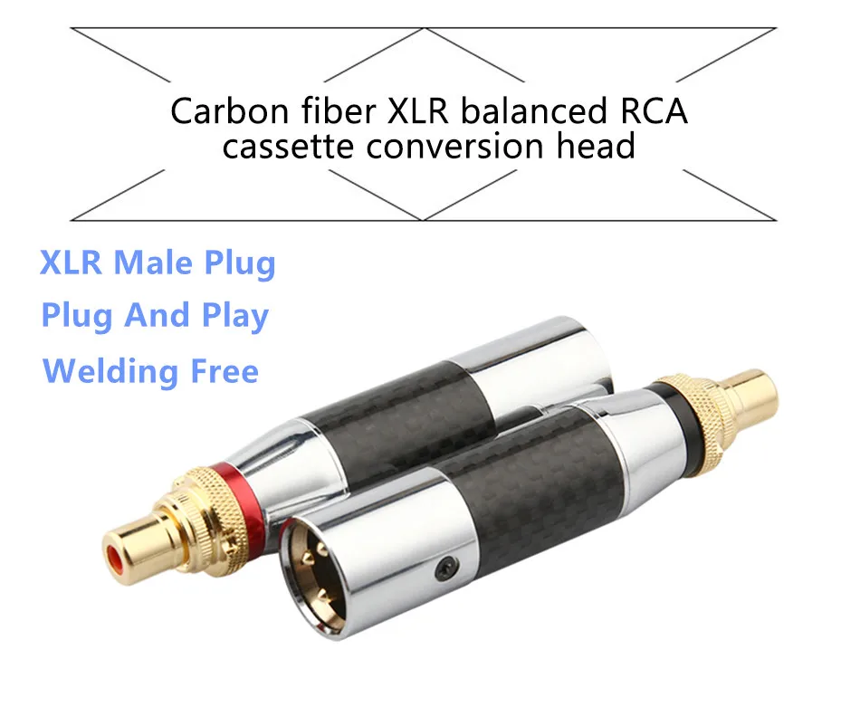 RCA XLR штекер для мужчин и женщин DIY Аудио адаптер Высокое качество XLR 3Pin динамик RCA разъем позолоченный AUX для микрофона