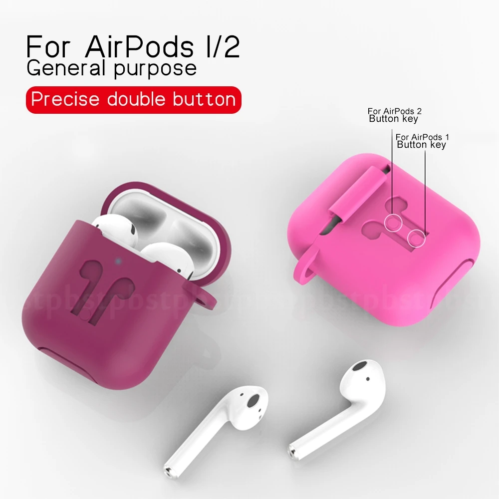 Силиконовый чехол для наушников AirPods Bluetooth-чехол Air Pods аксессуары противоударный