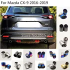 Автомобильный защитный наконечник из нержавеющей стали, глушитель, Выходная Труба, специальный выхлопной наконечник, 2 шт. для Mazda CX-9 CX9 2016 2017 2018 2019 2020