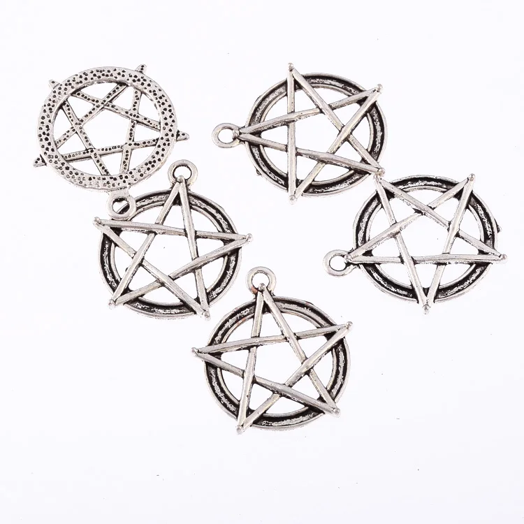 Модные ювелирные изделия из тибетского серебра подвески сплава пентаграммы для
