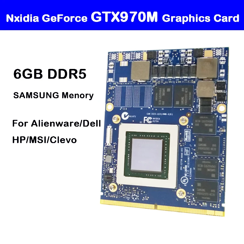 Новая Оригинальная Видеокарта GTX 970M GTX970M N16E-GT-A1 6 ГБ GDDR5 MXM для Dell Alienware MSI hp