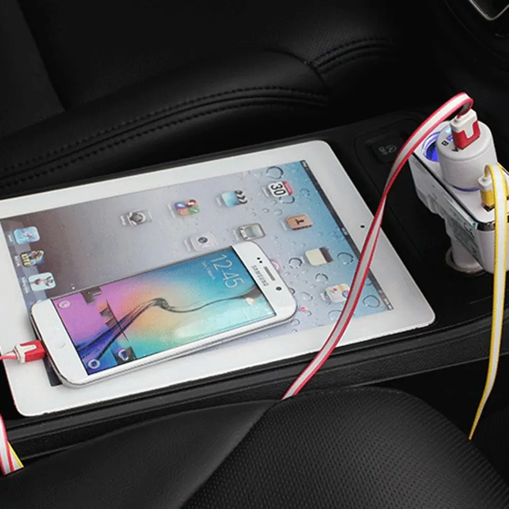Usb Автомобильное зарядное устройство прикуриватель диспенсер адаптер 2 гнезда мульти-мощность розетка одна точка два с Usb распределителем питания
