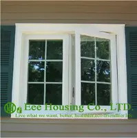 Aluminium outward open window manufacturer / aluminum casement window for bedroom / Grilled Design Casement Windows