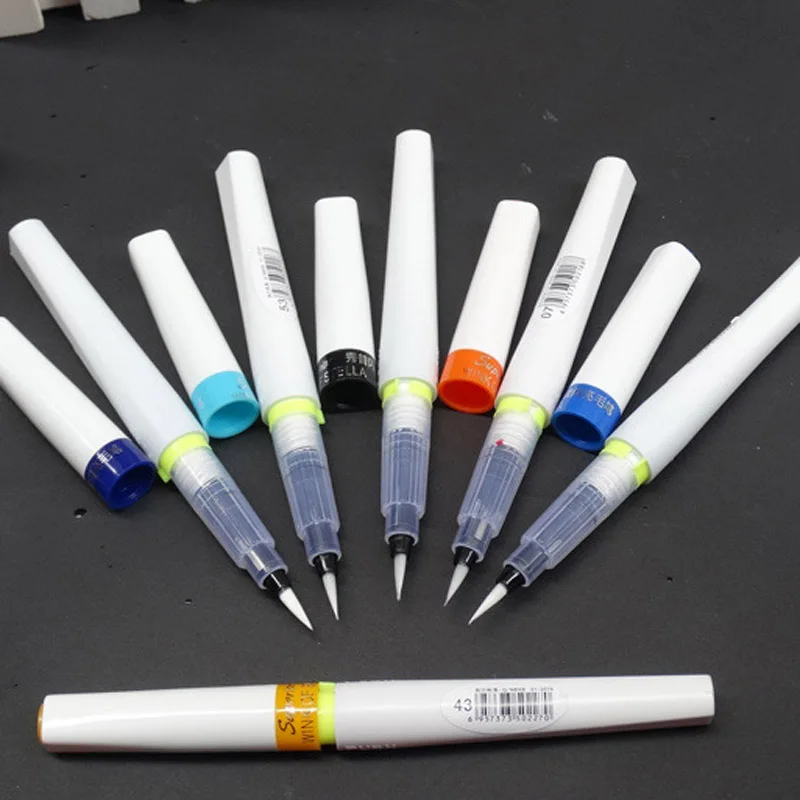 

Superior 24colors/set flash color brush painting calligraphy beauty pen color soft head cartoon pen with ink