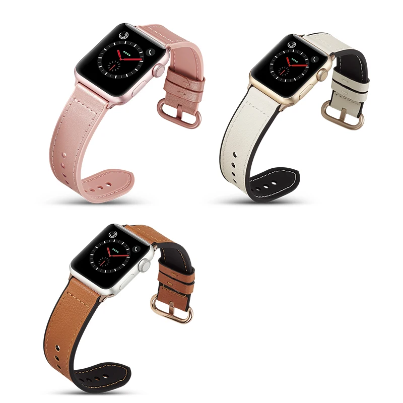 Часы с кожаным ремешком ремешок для iwatch 4 44 мм 40 Apple Watch версии версия 1 2 3 42 38 часы