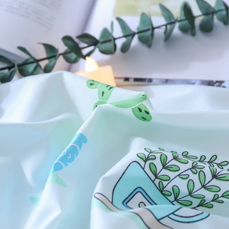 Паркшин 2019 Зеленый Кактус постельное белье двойной простыня пододеяльник набор