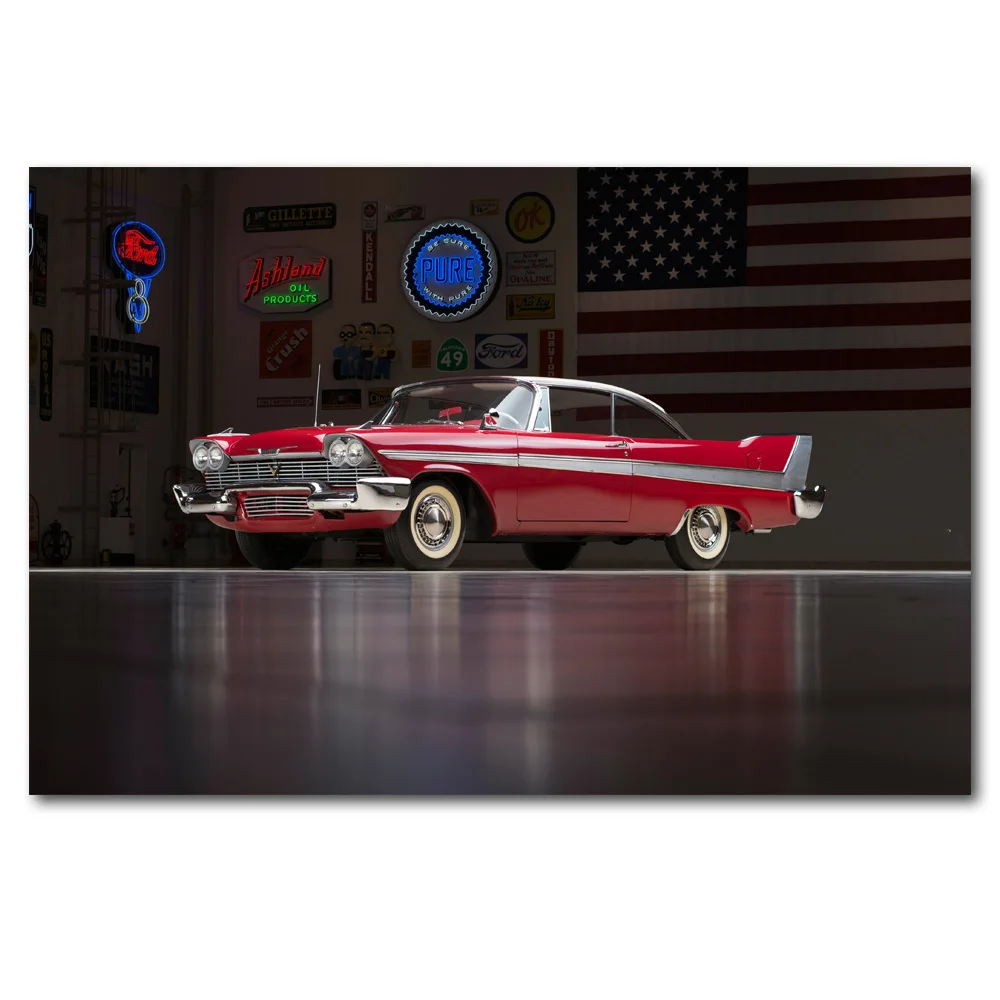 1958 Plymouth Fury Sport Coupe ретро Роскошные настенные плакаты для автомобилей, печать на холсте, художественные картины для декора гостиной