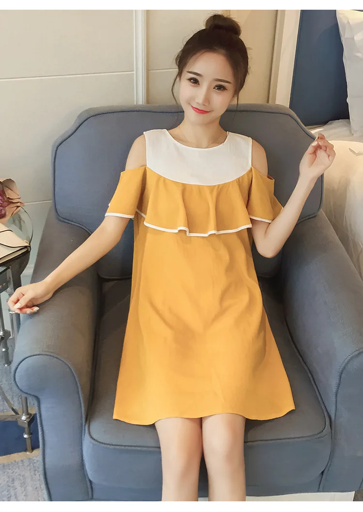 Модное платье для кормления женская летняя обувь с вырезами на плечах свободное