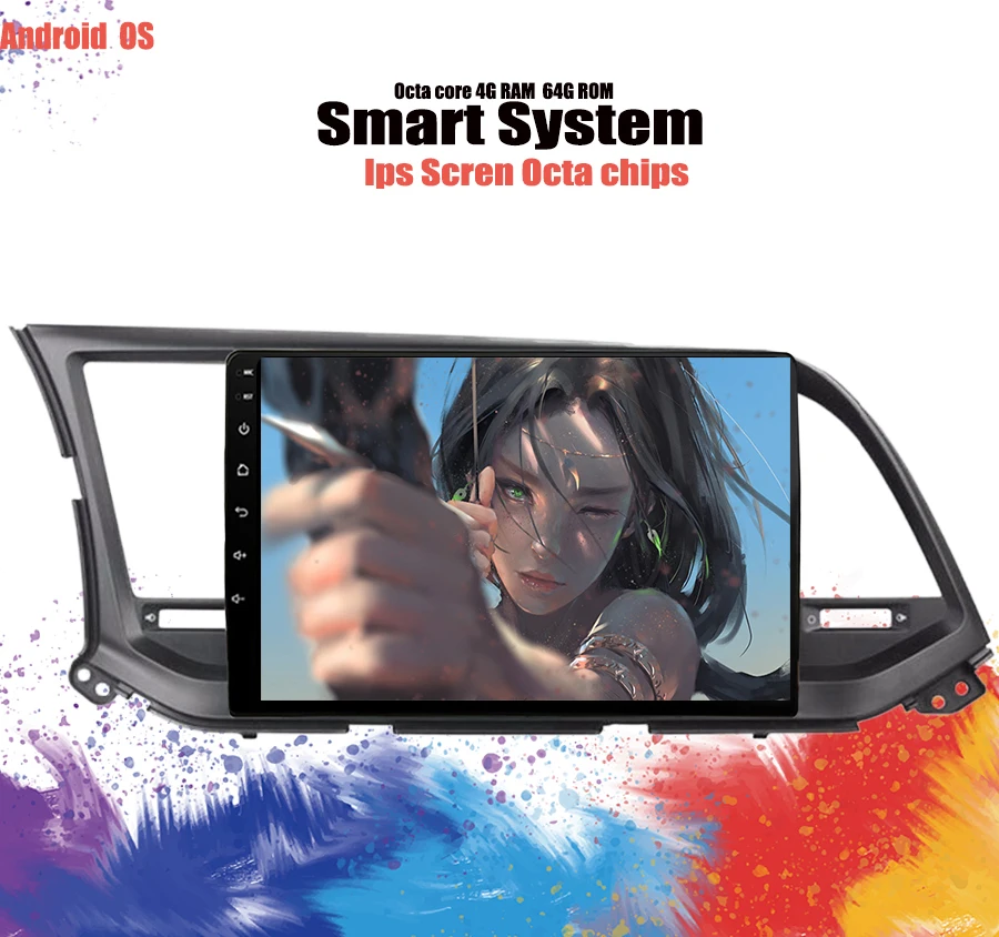 9 дюймовый Android 10 0 Автомобильный мультимедийный плеер с BT WiFi GPS DVR iPod для Hyundai Elantra