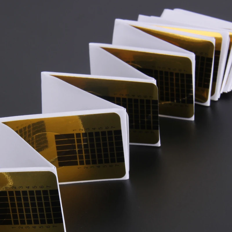 100 шт./упаковка наклейки для наращивания ногтей формы дизайна инструменты