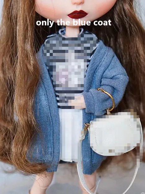 only blue coat Новинка; 1/6 кукла кардиган пальто Blyth пальто кукольный наряд Pullip кардиган 0612(подходит для blyth, pullip, озон, BJD, kurhn, Licca - Цвет: only blue coat