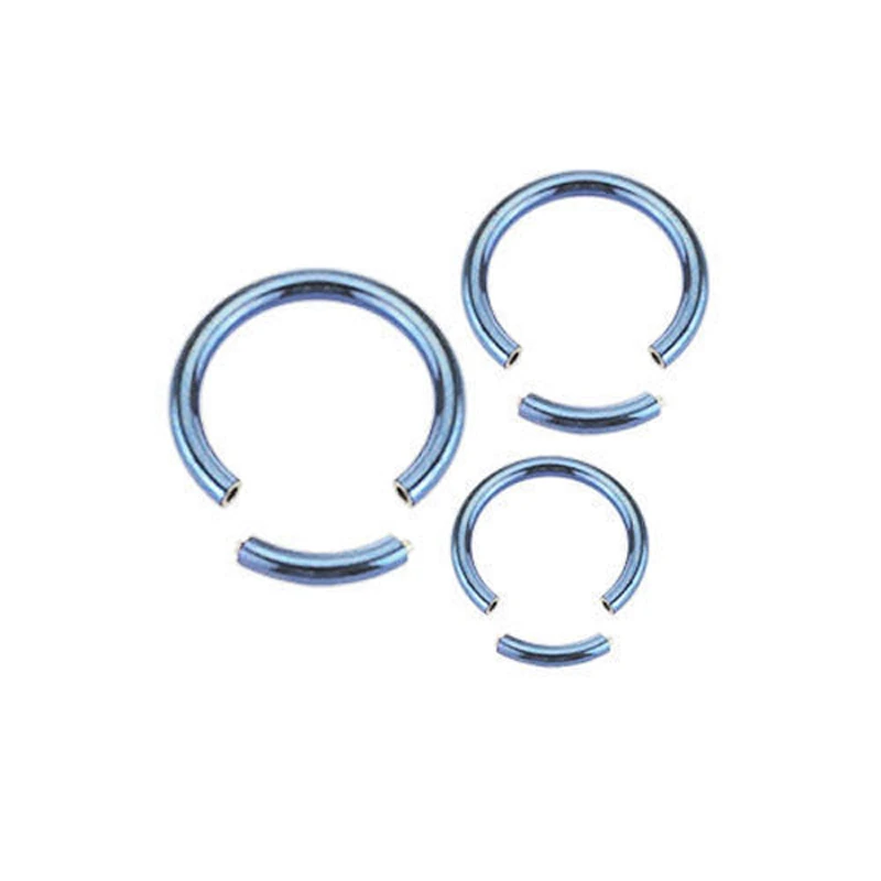 16G стальной lblack сегментный бесшовный перегородка кольцо для носа Бесплатная