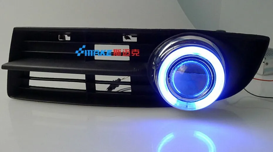 EOsuns CCFL Ангел глаз Светодиодный дневной ходовой светильник DRL+ противотуманный светильник+ объектив проектора для volkswagen VW TOURAN 2003-2007