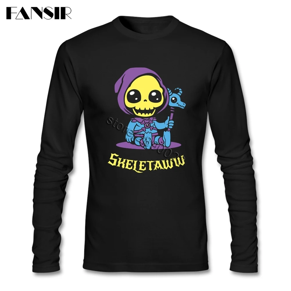 Футболка мужская с длинным рукавом и круглым вырезом из хлопка | Мужская одежда