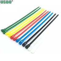 releasable cable tie wire rope belt black white red yellow blue green repeated 7 6250mm plastic nylon unlock cable tie 8