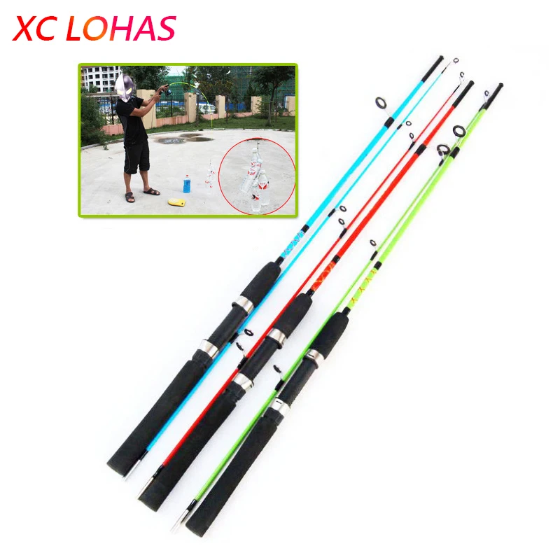 Random Color Solid Glass Fiber Lure Fishing Rod 1.2 / 1.3 / 1.4M for River Lake Sea Boat Fishing Low Price Fly Fishing Pole
